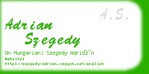 adrian szegedy business card